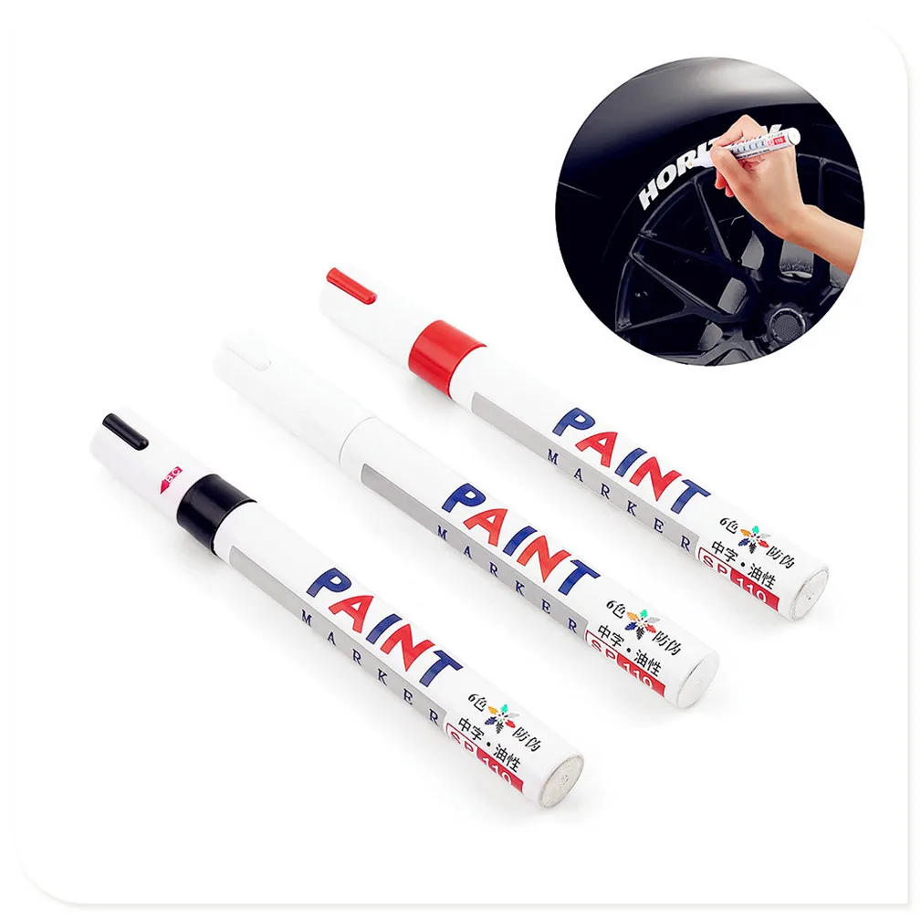 cheap White black Car Tyre Tire Tread Marker pen for BMW E34 F10 F20 E92 E38 E91 E53 E70 X5 M M3 E46 E39 E38 E90 M140i 530i 128i