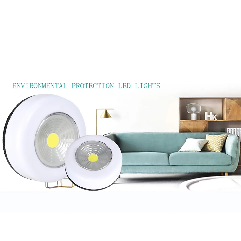 LED Under Cabinet Light With Adhesive Sticker Wireless Wall Lamp Wardrobe Cupboard Drawer Closet Bedroom Kitchen Night Light 2