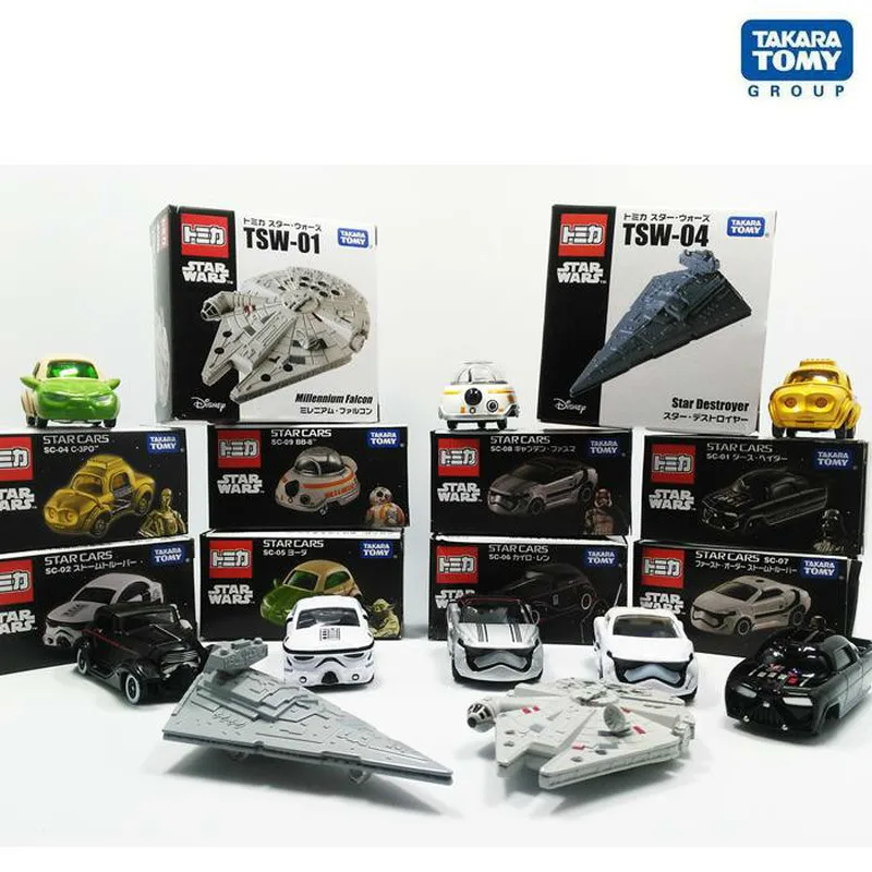 TOMICA литые под давлением R2D2 фигурки модель автомобиля такатра Tomy космический корабль миллениума Сокол Звездные войны фигурка йода мастер игрушка
