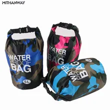 5L Открытый водонепроницаемый Камуфляжный мини-Ремень сухой плавающий плавный лов рыбы рафтинг, Турпоход Пешие прогулки плавание вверх мешок ведра