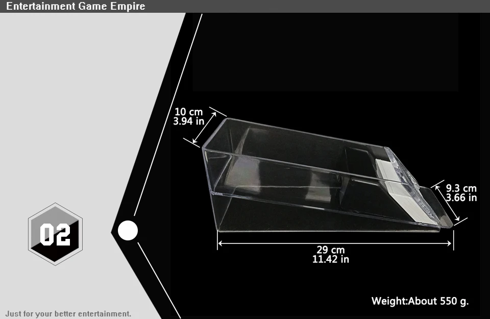 Easytoday 1Pcs Poker Dealer Accessories Acrylic Transparent Poker Club Accessories Card Dispenser 6 Vice - Poker Capacity (2)
