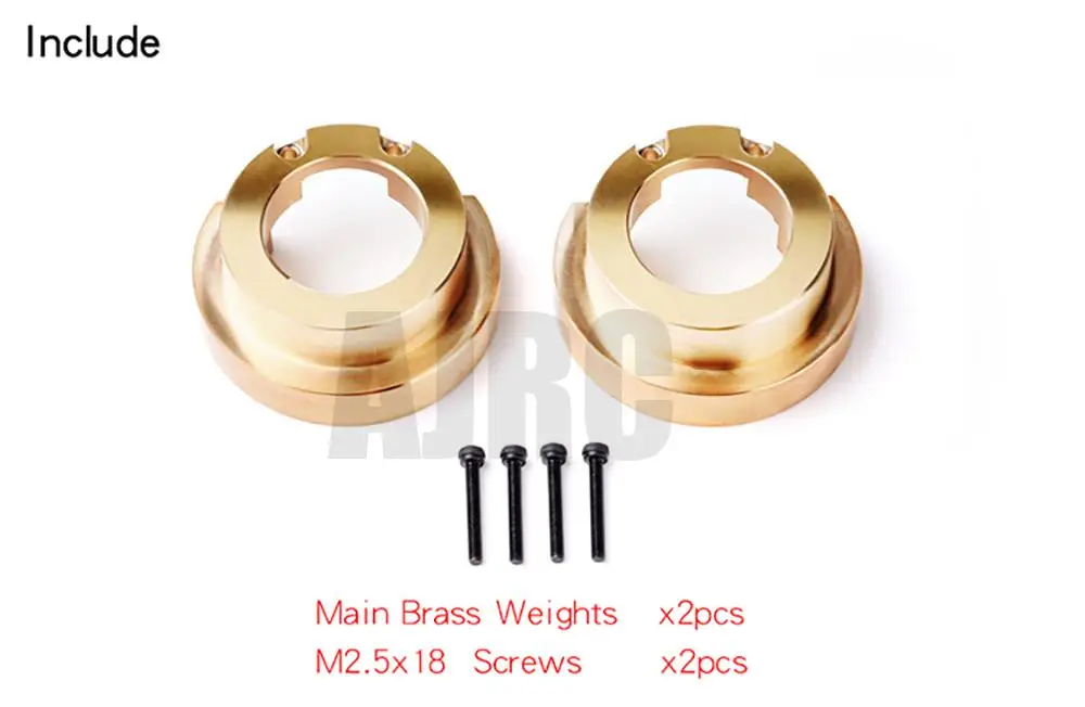 

2pcs 123g Axle Doors Brass Counterweight Portal Drive Balance Weight For 1:10 Traxxas Trx4 Trx6 Rc Crawler Car Upgrade Parts