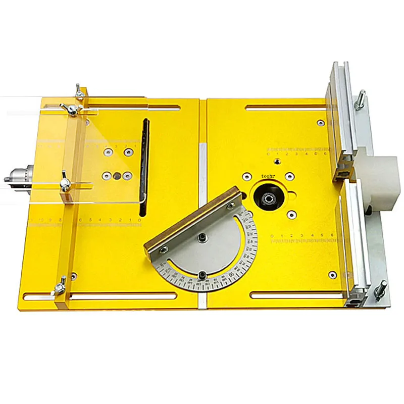 Aluminum Router Table Insert Plate Circular Saw Flip Cover With Miter Gauge Guide For Woodworking Workbench Tool | Инструменты
