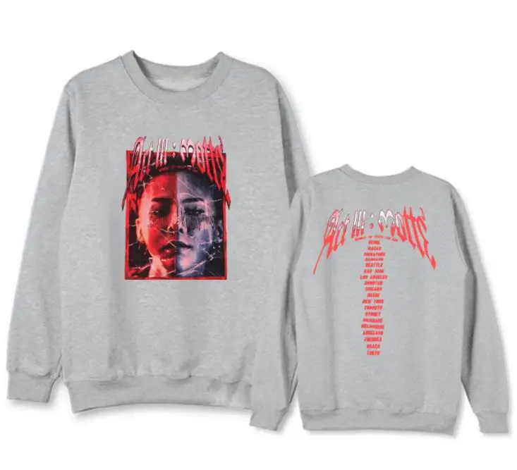 fleece Новое поступление, толстовка с круглым вырезом и принтом bigbang g-dragon, унисекс, модный флисовый/тонкий пуловер, толстовки с круглым вырезом - Цвет: fleece