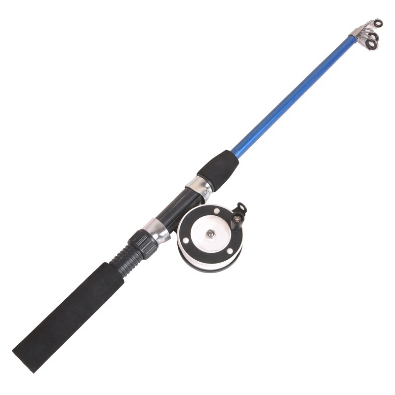 Beginners Ice Super Short Telescopic Fishing Rods Shrimp Road Beginners And Children's Fishing Rod Gift 74/110CM Fishing Reel