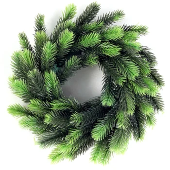 

Christmas Wreaths Fake Flowers Plastic Grass Pine Garland Decoration for Home Shop Hotel Showcase
