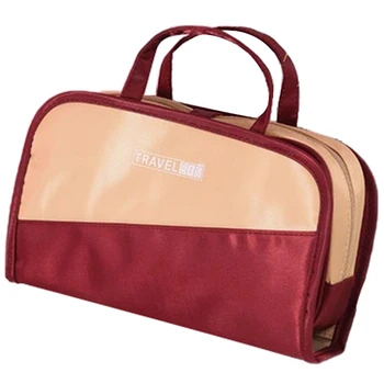 

Women's Two-In-One Cosmetic Bag Folding Cosmetic Storage Bags Travel Organizer Makeup Bag Large Capacity Beauty Toiletry Bags