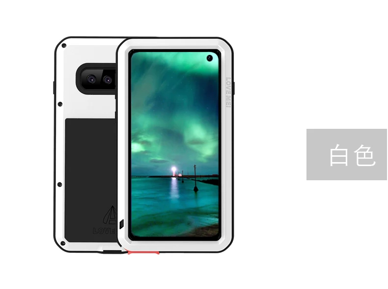 white LOVE MEI металлический чехол для телефона, защитный чехол для samsung Galaxy S10, противоударный, пылезащитный, водонепроницаемый, Galaxy S10, алюминиевый чехол для телефона 5,9 - Цвет: white