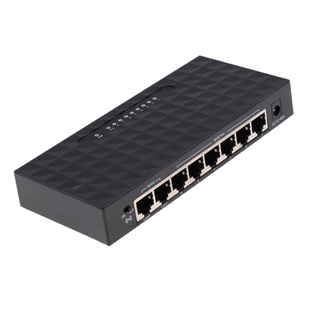 6Port SPoE Fast Switch with 2 Ethernet Uplink IEEE802.3/802.3u 10/100Mbps