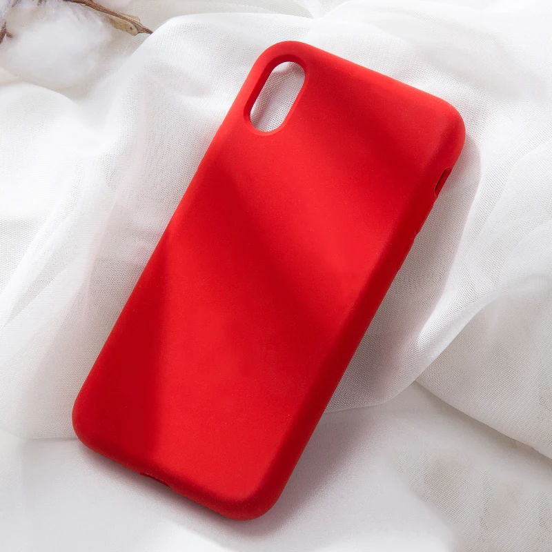 Жидкий силиконовый чехол для samsung Galaxy S10E S9 S8 A9 A7 A6 плюс A10 A20 A30 A40 A50 A70 M10 M20 M30 Note 8 9 10 плюс Чехол - Цвет: Red