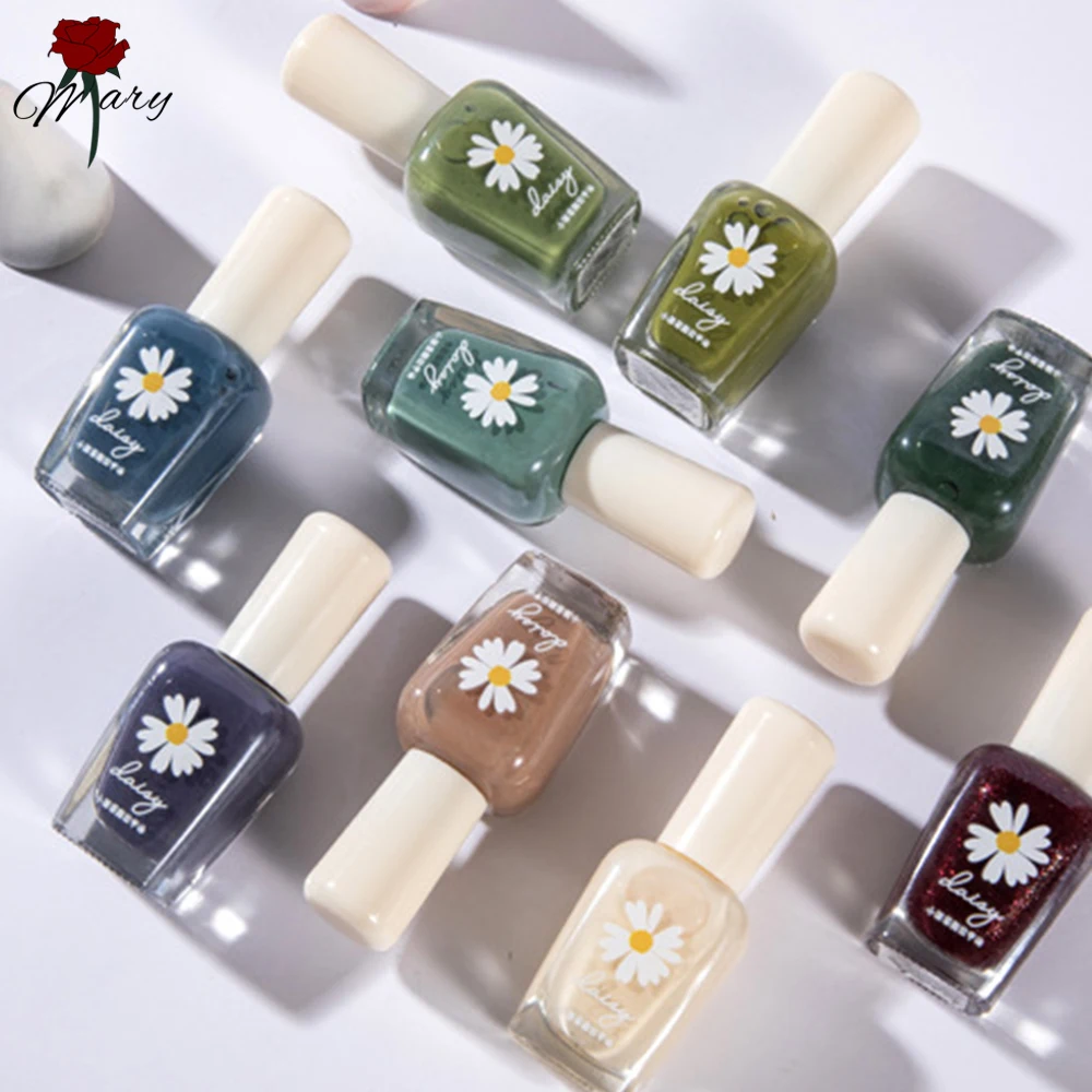 

Rosemary Water-based Tearing Nail Polish Small Daisy Odorless No-baking Peelable Nail Polish 24 Colors