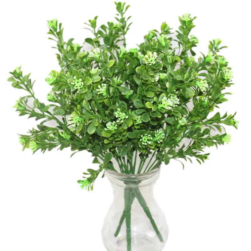 Meldel 7 вилка для водной травы пластиковое искусственное растение зеленая трава папоротника пластиковое растение свадебное украшение для дома украшение стола трава - Цвет: 3