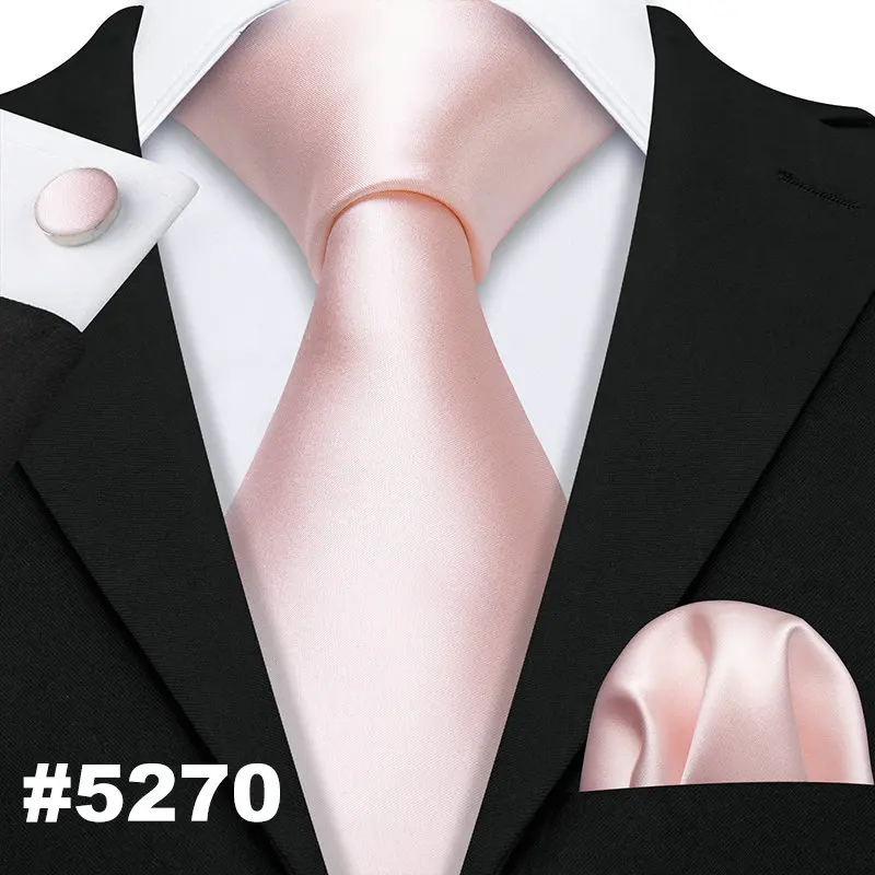 Barry. Wang 16 видов стилей коралловый розовый свадебный галстук персиковый однотонный шелк галстуки для мужчин Свадебная вечеринка бизнес роскошный бренд набор галстуков - Цвет: LS-5270