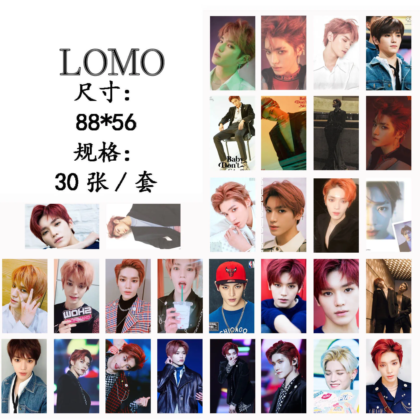 30 шт./компл. K POP NCT 127 Taeyong Фотокарта хорошего качества pop NCT127 HD ЛОМО карта альбом BOSS