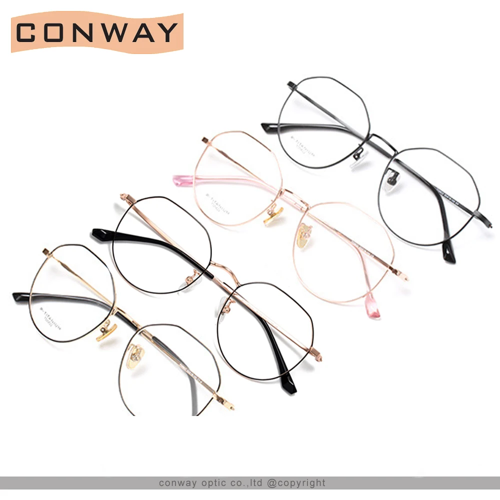 Comway модные многоугольные очки по рецепту оптические линзы Круглая Плоская