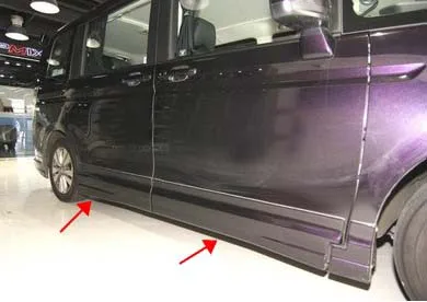 Для Honda stepwgn SPADA RK5 2010-12 автомобильный комплект кузова передний задний спойлер боковая Дверная панель