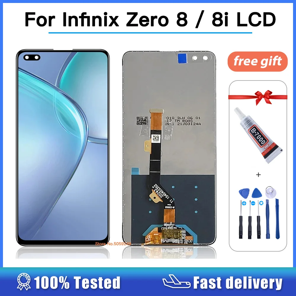 

Высококачественный ЖК-дисплей 6,85 дюйма для Infinix zero 8 X687 / zero 8i X687B, ЖК-дисплей с фонариком 100%, протестирован