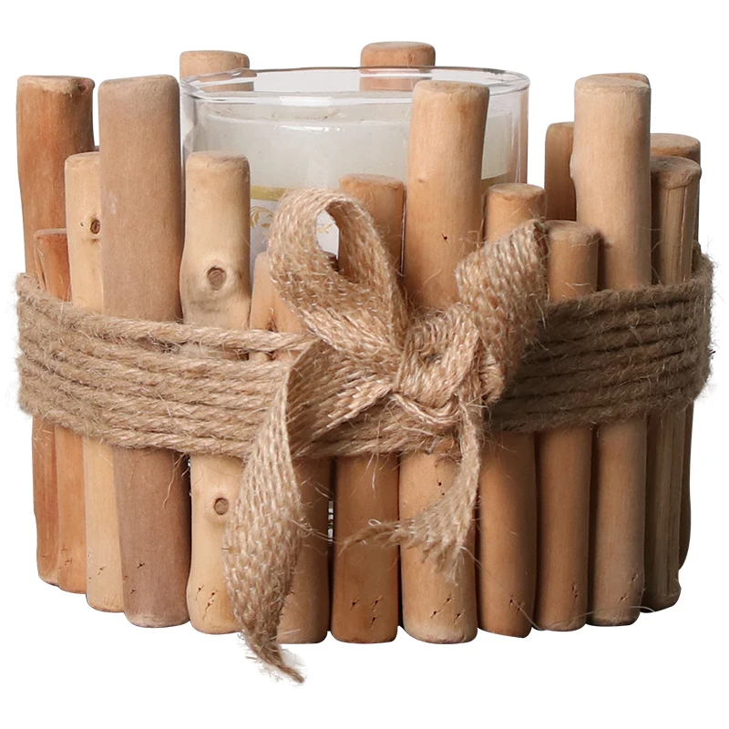Modern Wooden Cage Windproof Candle Holders Creative Fashion Living Room Romantic Candelabra Candelabro Christmas Decor Ec50zt | Дом и сад