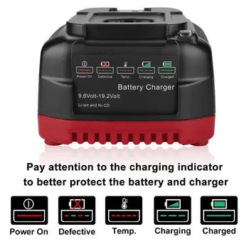 

11375 11376 Battery Charger Replacement Power Tool For Craftsman 100V/240V 9.6V-19.2V Ni-Cd Li-Ion Rechargeable Battery EU Plug