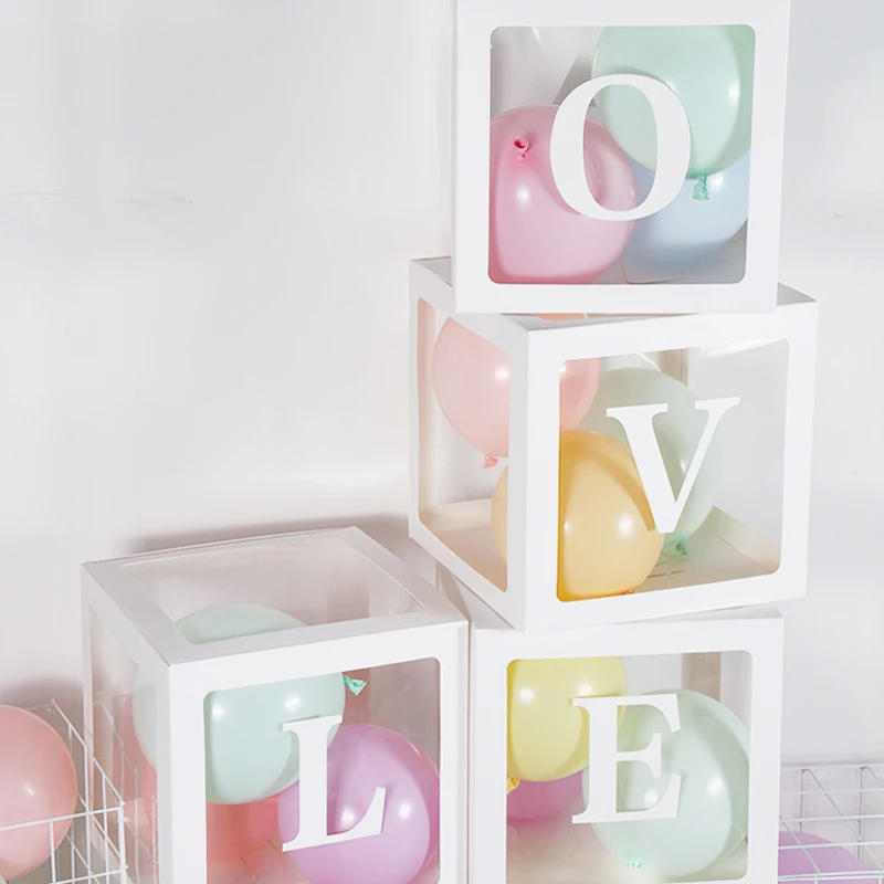 Cyuan, прозрачная коробка для воздушных шаров, блоки, коробки для воздушных шаров из латекса, коробка для воздушных шаров на свадьбу, день рождения, декоративный для Бэйби шауэра, товары