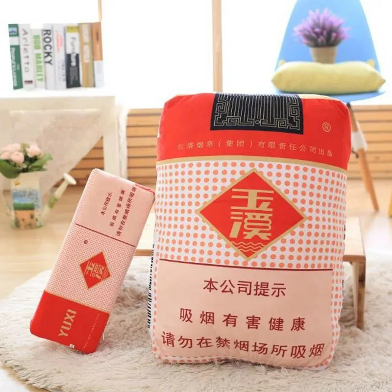 

Hot Selling Creative Cigarette Case Pillow Creative Plush Toy Doll-Processing Customizable Logo Recruit Agents
