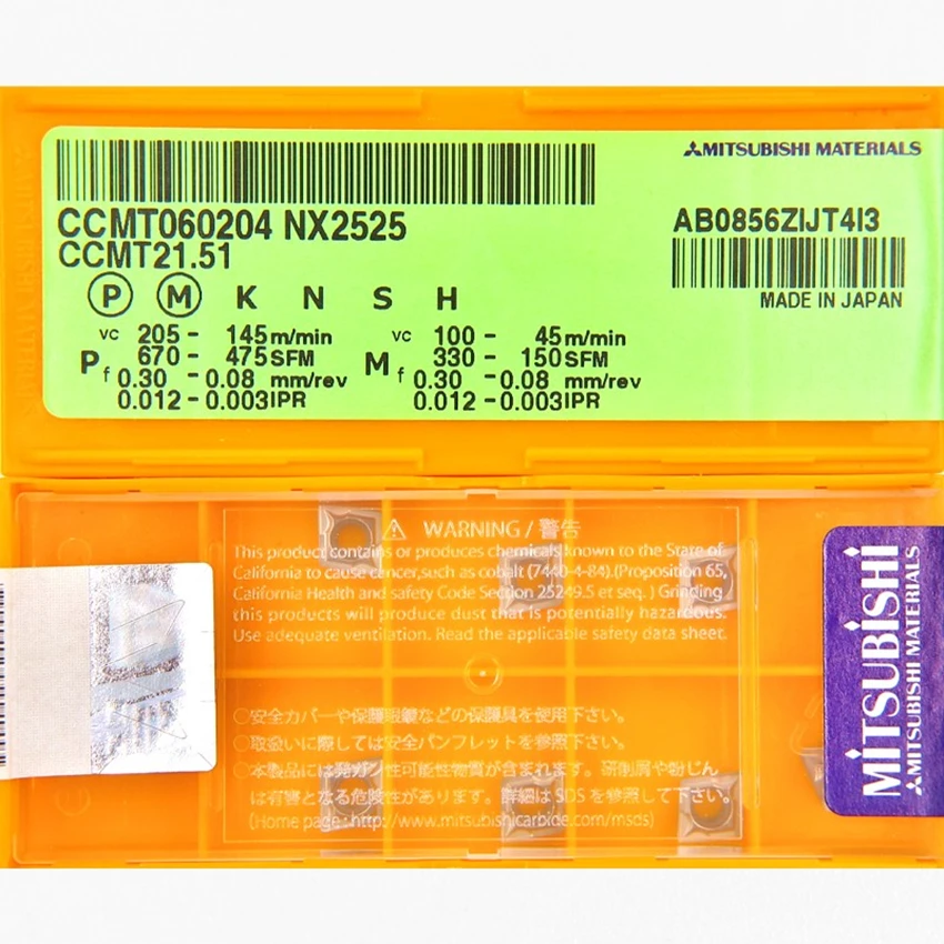 MITSUBISHI CCMT060202 NX2525/CCMT060204 NX2525/CCMT060208 NX2525 фрезерный станок с ЧПУ Металлокерамические