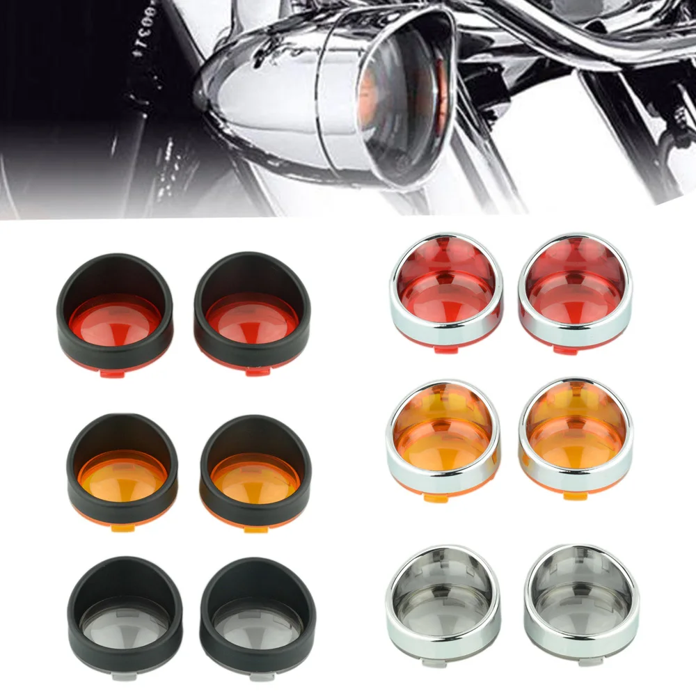 

2pcs Motorcycle Turn Signal Light Blinker Bezels Indicator Lens Trim Ring Visor Cover For Harley Touring Sportster Softail Dnya