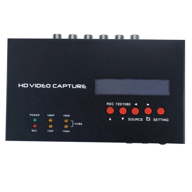 1080p HD video Game capture Recorder Box compatible RCA YPbPr With Scheduled Recording for set-up-box computer game boxVHS