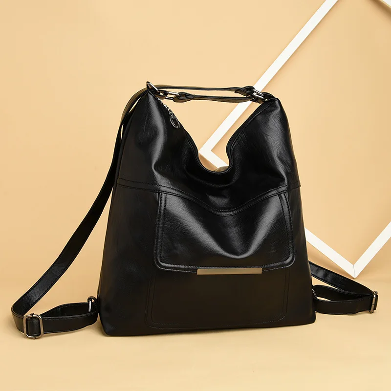 2019 New Fashion Women's Bags Multipurpose Backpack Korean Soft Leather Large Capacity Shoulder |
