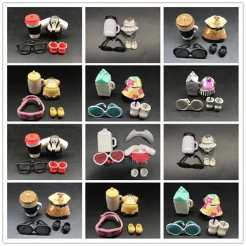 

A set of original lols Doll clothes glasses bottle shoes Accessorries hot sale Fashion Nakeds doll diy toy