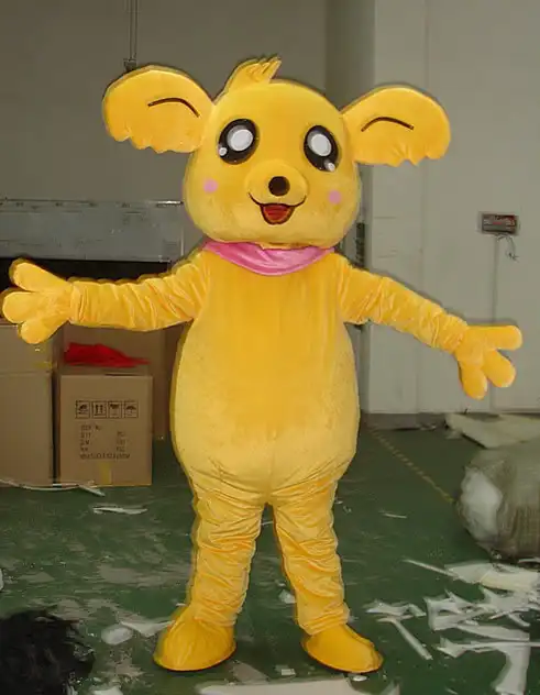 

New Version golden Kiki Bear Mascot Costume Adult Birthday Party Fancy Dress Halloween Cosplay Outfits Clothing Xmas