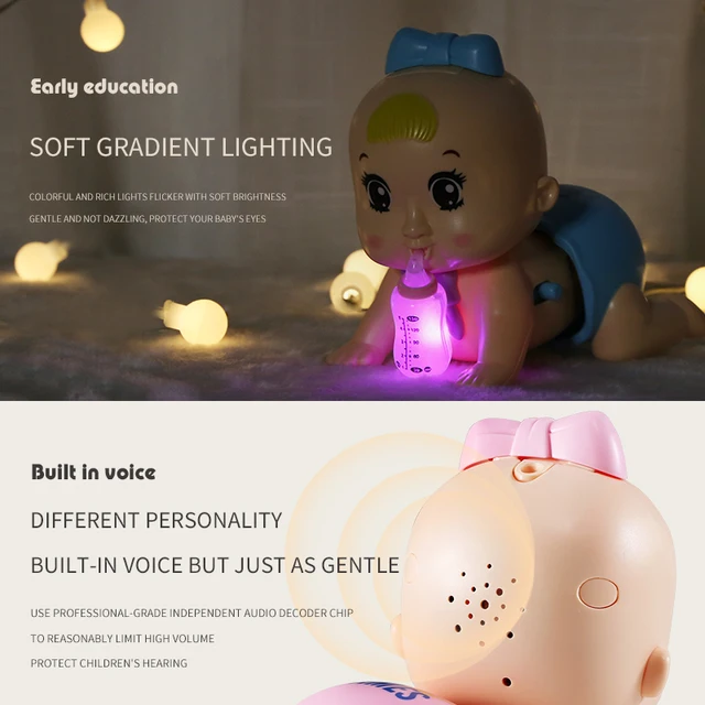 Baby Robot Interactive Sound Light Mini Smart Music Game Children Christmas Girl Funny Cool Electronic Toy Gift For Kids 3