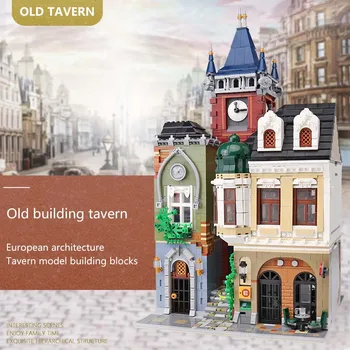 

4030PCS City Streetview series The brickstive old town pub Set Model MOC Building Blocks Bricks Kids Toys Gifts Christmas gift