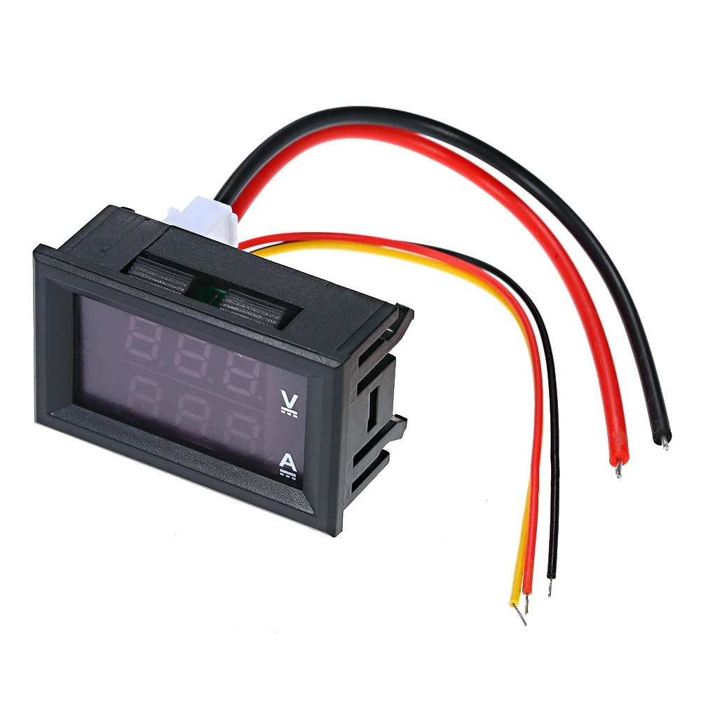 Мини цифровой вольтметр Амперметр постоянного тока DC 5 V-100 V 50A/100A Панель Amp Вольт Напряжение ток метр тестер 0,2" синий и красный цвета двойной СВЕТОДИОДНЫЙ Дисплей