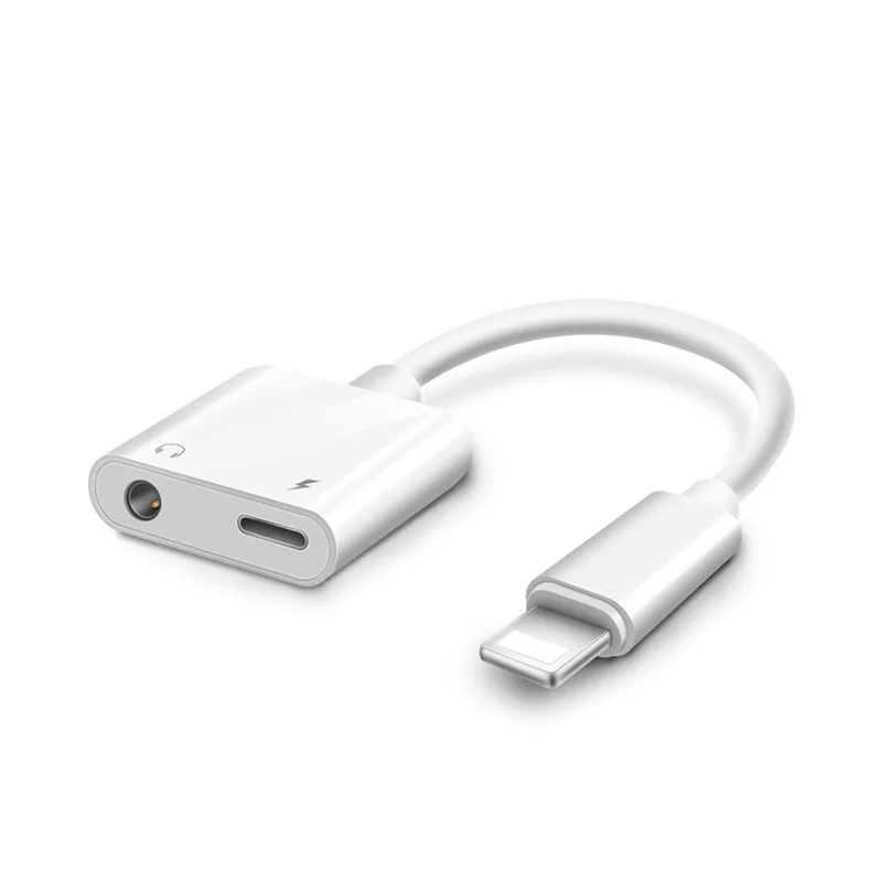 Аудиоадаптер 2 в 1 зарядный кабель для наушников iPhone 11X7 8 plus Aux-разъем гарнитура