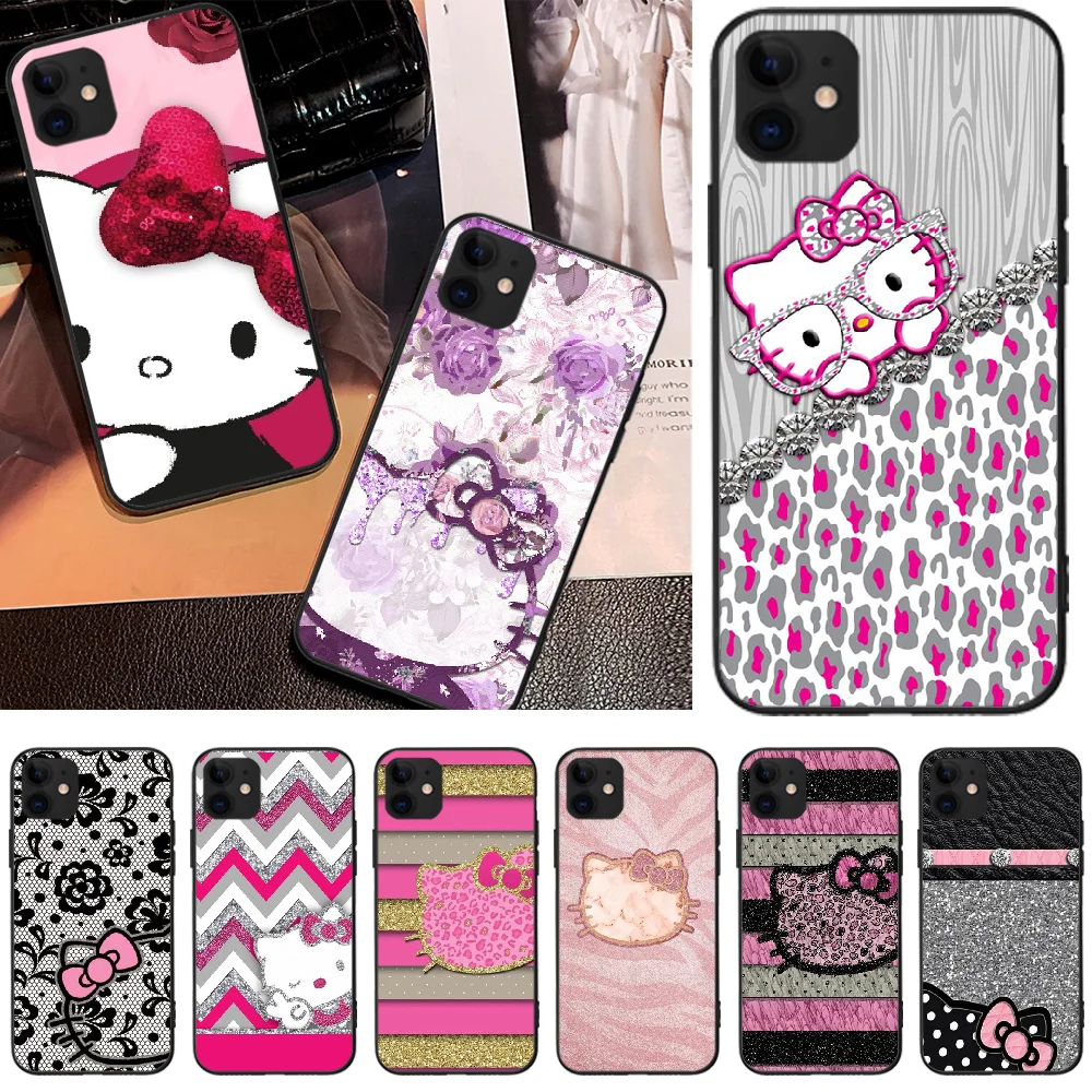 

OFFeier bling hello kitty Phone Case For iPhone 5 6 6S 7 8 plus X XS XR XS MAX 11 11 pro 11 Pro Max