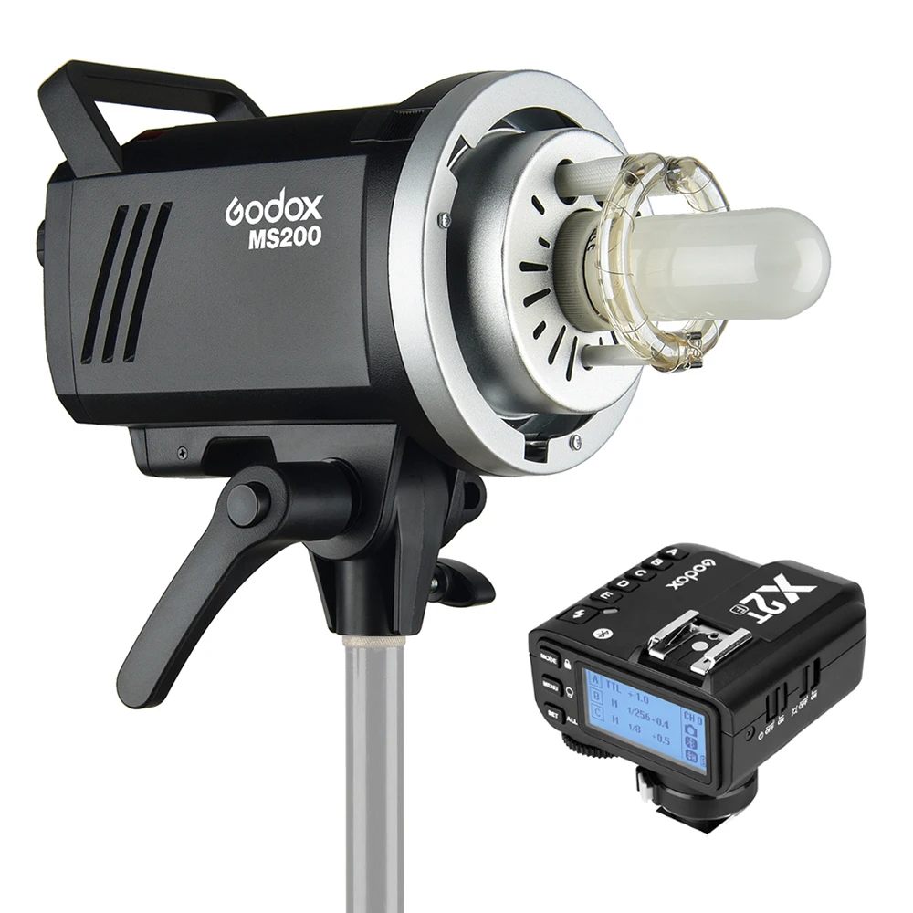 Godox MS200 студийная вспышка стробоскоп+ X2T-F ttl Беспроводная вспышка триггер Встроенный 2,4G Беспроводная X система для камеры Fuji DSLR