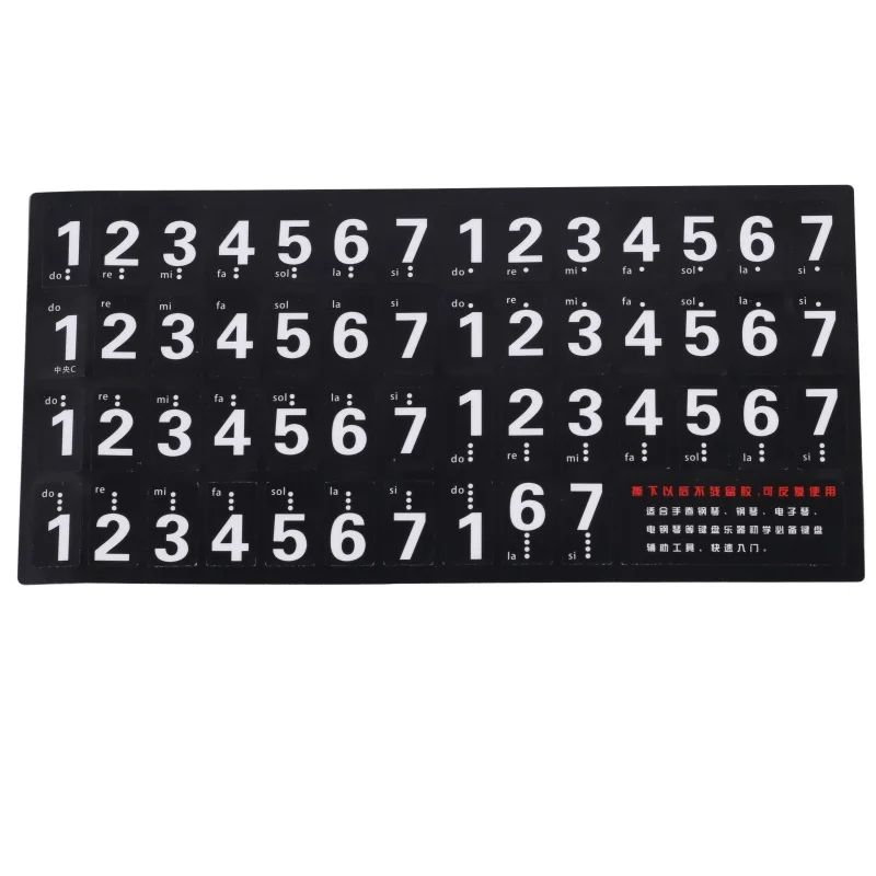 Transparent Piano Sticker 88 Key Roll Piano Keyboard Sticker Electronic Keyboard 88 Key Piano Stave Note Sticker For Piano Keys