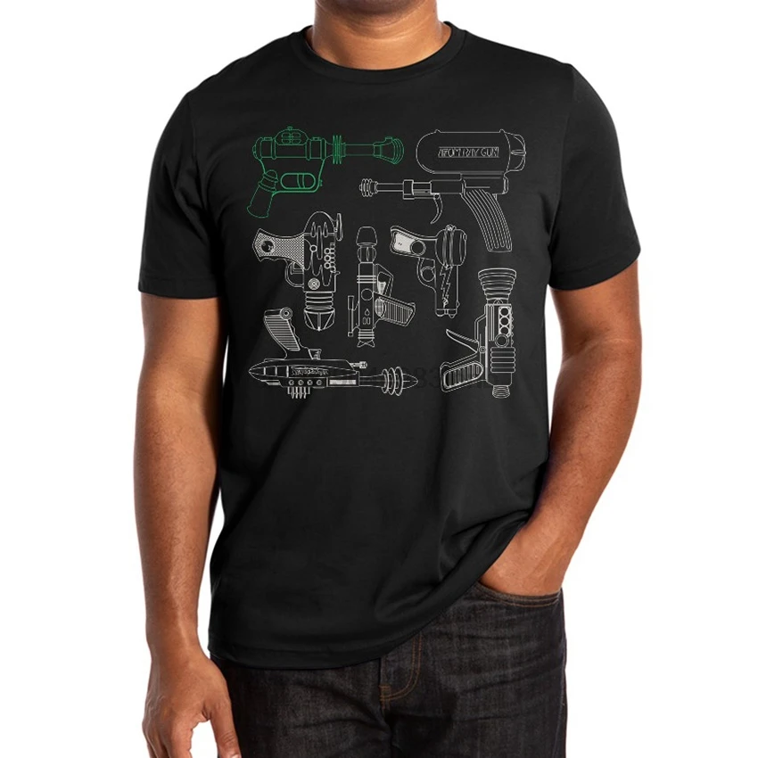 Rayguns Shirt rayguns guns science fiction scifi line drawing space|T-Shirts| - AliExpress