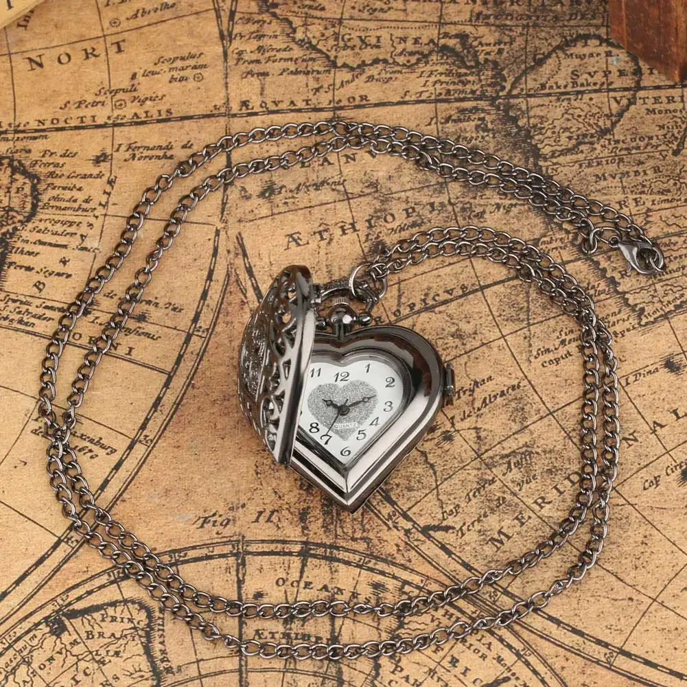 Уникальная романтичная Женская цепочка часы с цепочкой кварцевый кулон подарок