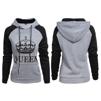 

Fashion Trendy Couple Wear Hoodies Valentine's Day Casual Letter Printed Pullover Long-Sleeved Hooded Sweatshirt New