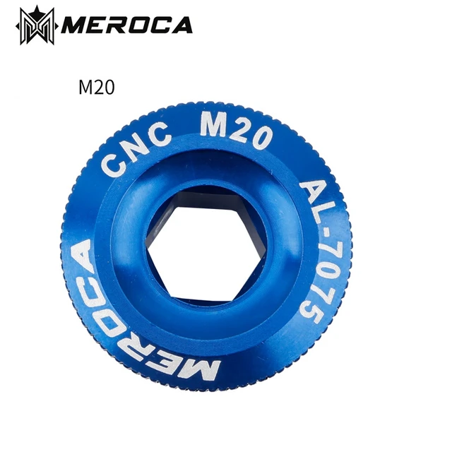 MEROCA MTB Aluminum Alloy CNC Screw Mountain Bike Crank Cover Screws M18/M19/M20 Bolt For SHIMANO Iamok M20 Blue
