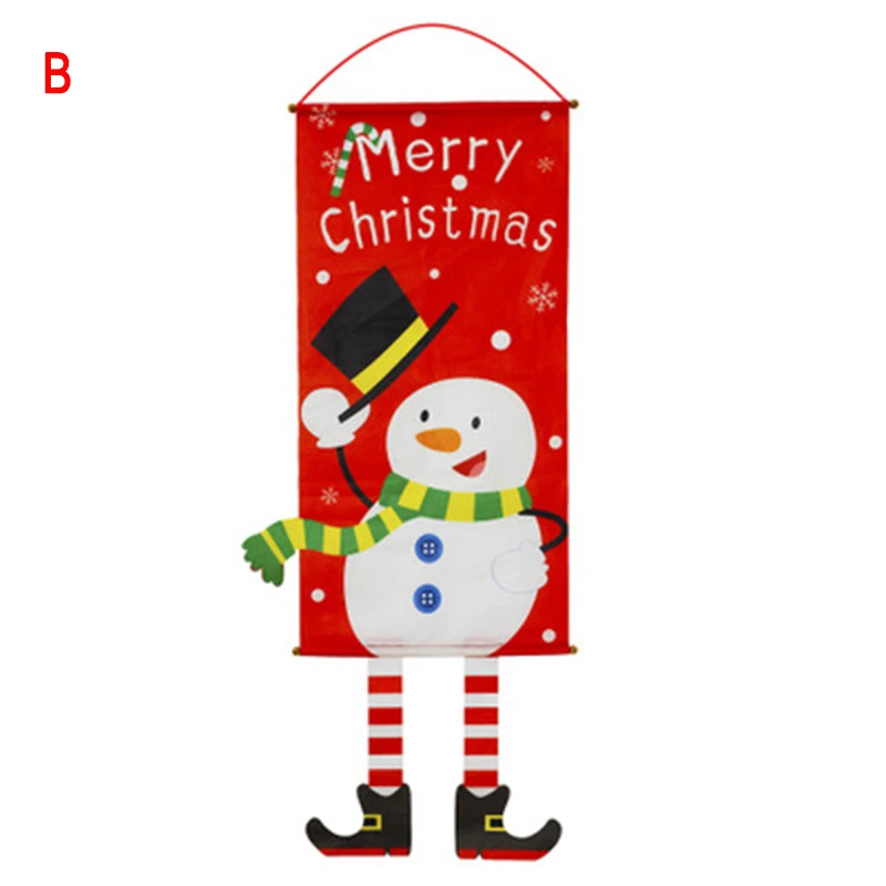 B Merry Christmas Висячие баннеры украшения для дома стены Крытый Открытый вечерние WWO66 - Цвет: B