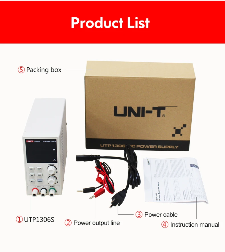 UNI-T UTP1306 импульсный источник питания постоянного тока 220В стабилизаторы напряжения цифровой дисплей светодиодный 0-32в 0-6а лабораторный инструмент
