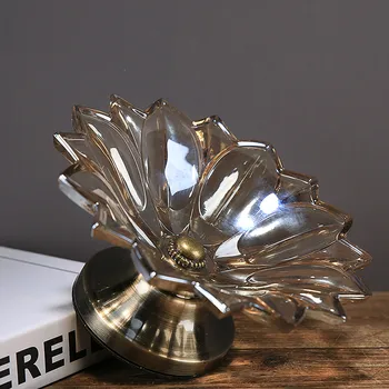 

Neoclassical postmodern Jane European lotus graphic glass fruit plate fruit plate fruit sample model soft home pf101509