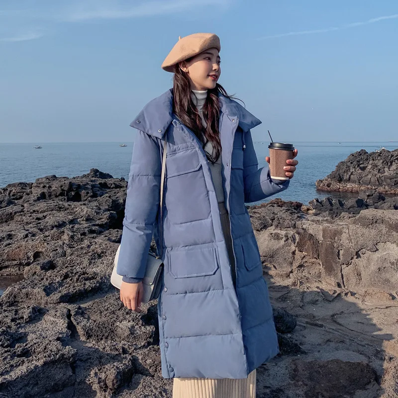 

According to Nalini South Korea Dongdaemun Autumn New Style down Jacket Women's Loose-Fit over-the-Knee Cotton Overcoat INS Onli