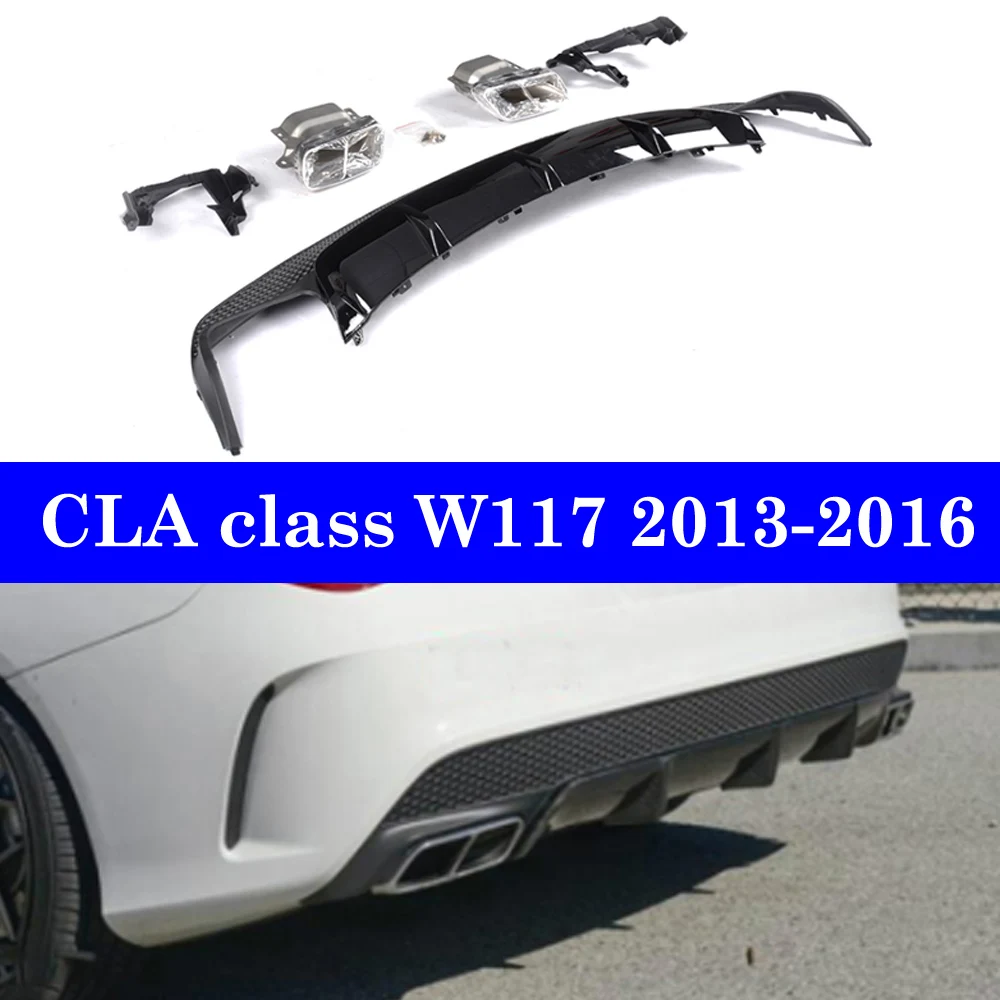 Задний диффузор из карбона бампера для Mercedes-Benz cla Class W117 CLA45 CLA180 CLA200 CLA250 pre-рестайлинг 2013