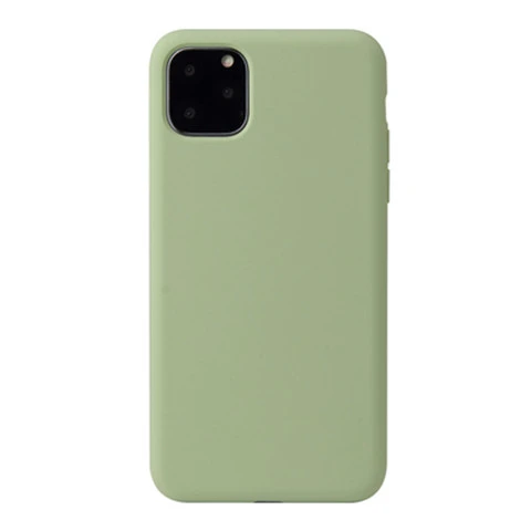 Matcha green Роскошный жидкий силиконовый чехол для телефона для iPhone 11 Pro Max XR XS MAX X Чехол Карамельный цвет противоударный мягкий чехол на заднюю панель - Цвет: Matcha green