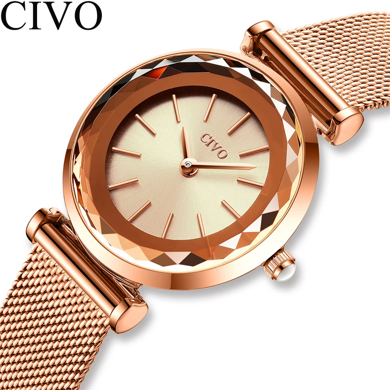 2021 CIVO роскошный бренд женские часы модные повседневные Кварцевые наручные с