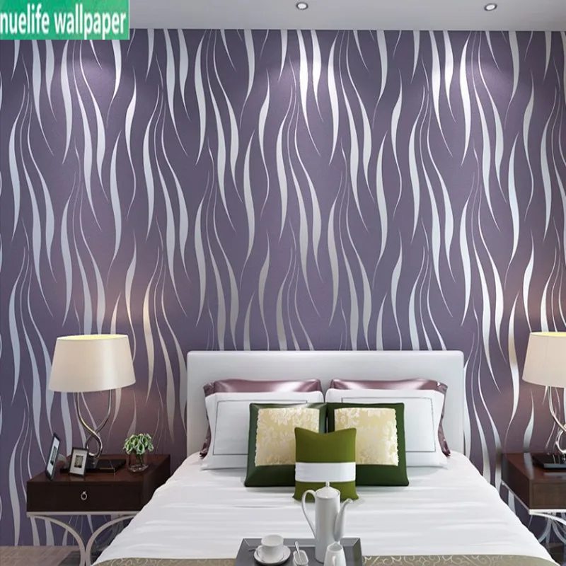 Simple modern gold striped wallpaper plain non-woven wallpaper living room modern minimalist bedroom solid color home wallpaper